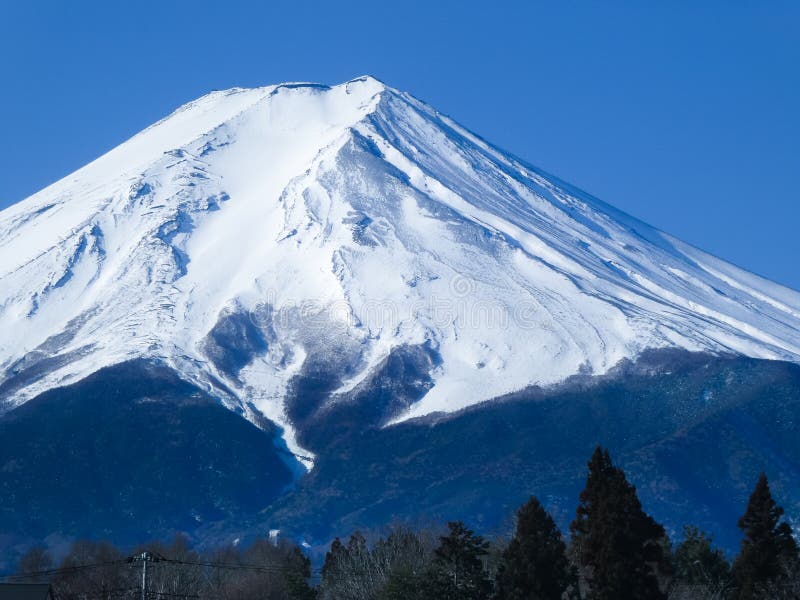 Landscape of Fuji Mountain at Fujiyoshida. Fuji is famous natural landmark. stock image