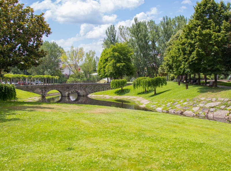 Landscape of gardens in monforte de lemos, lugo, galicia