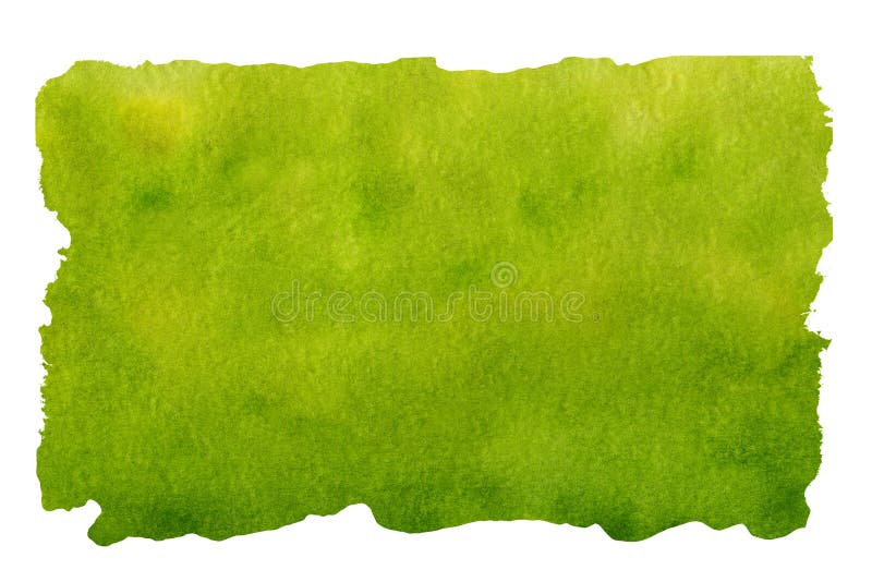 Landscape green watercolor grass field with blur trees background