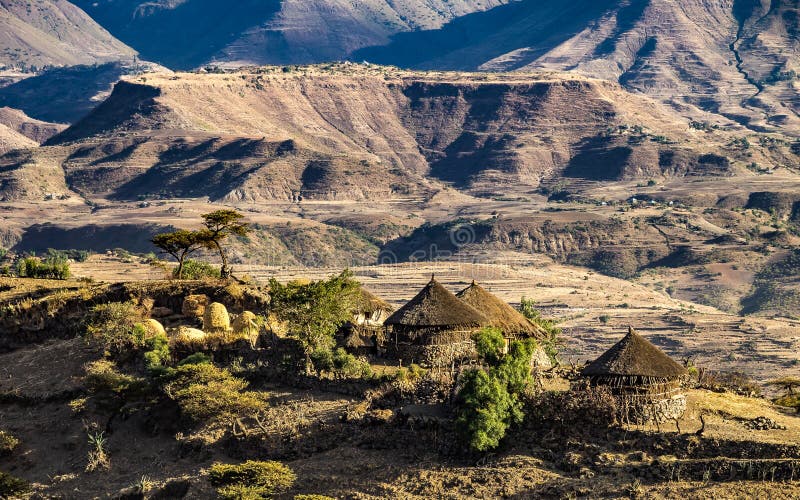 Landscape in the highlands of Lalibela, Ethiopia stock image Landscape in the highlands of Lalibela, Ethiopia stock image