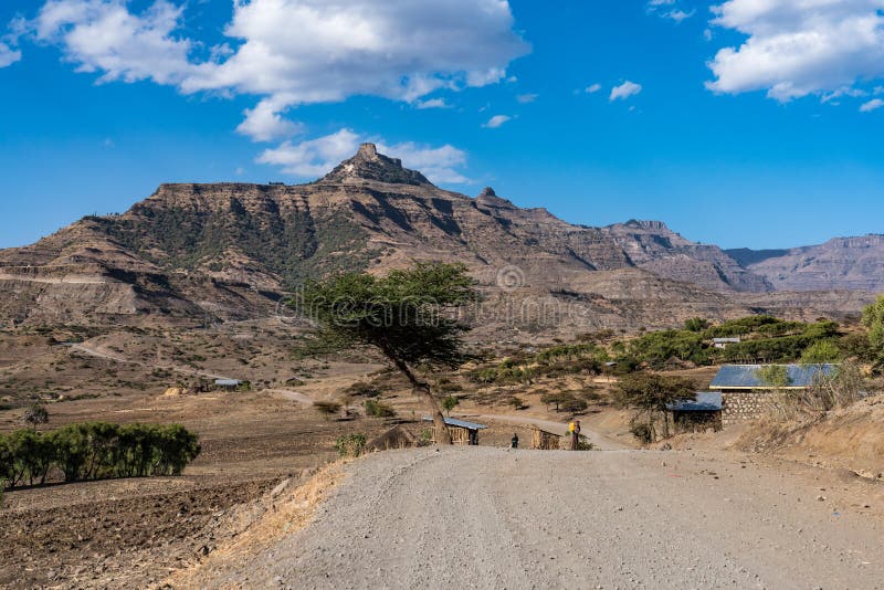 Landscape in the highlands of Lalibela, Ethiopia stock images Landscape in the highlands of Lalibela, Ethiopia stock images
