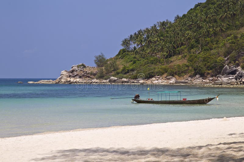 Landscape on the island of Koh Phangan, bottled beach, Thailand