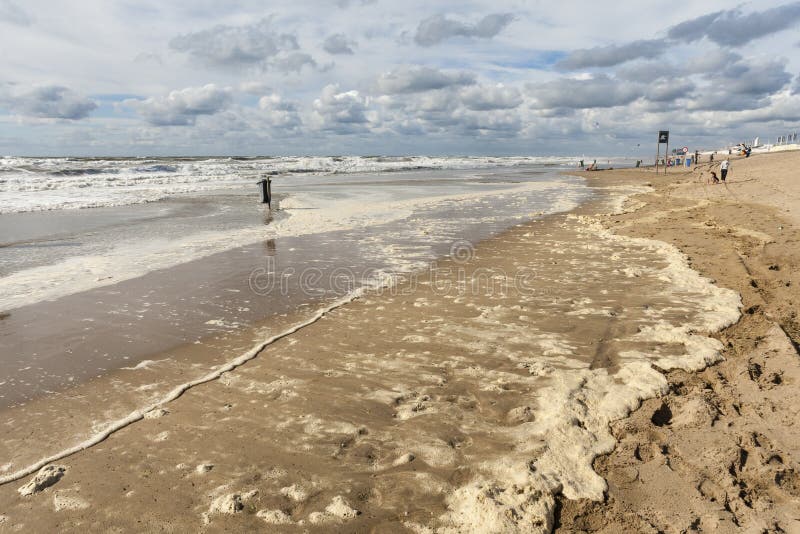 Landscape at Katwijk Aan Zee Stock Image Image of beach, golven
