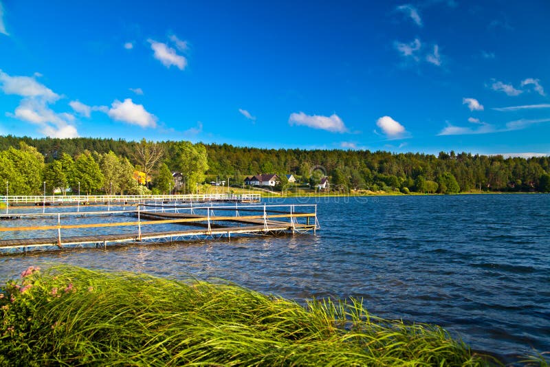 Landscape at the lake stock photography