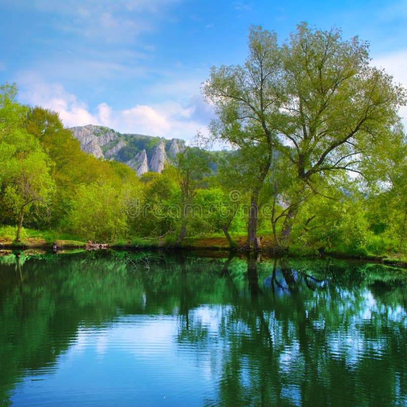 Landscape with lake