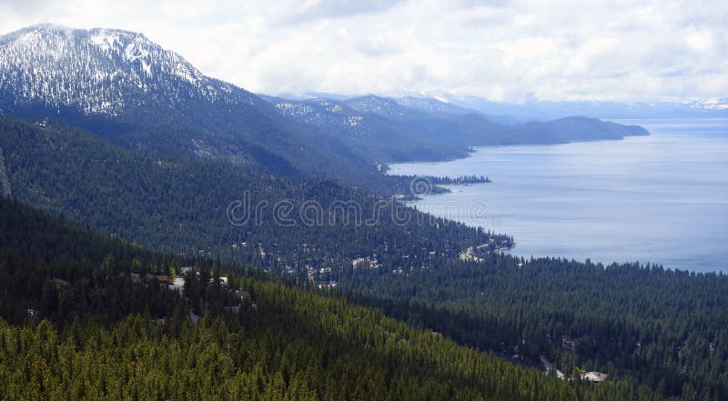 Landscape of Lake Tahoe, California-Nevada Border, United States Stock