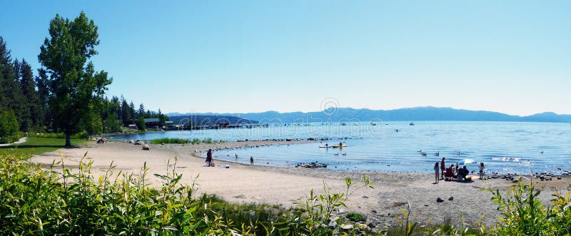 Landscape of Lake Tahoe, California-Nevada Border, United States Stock