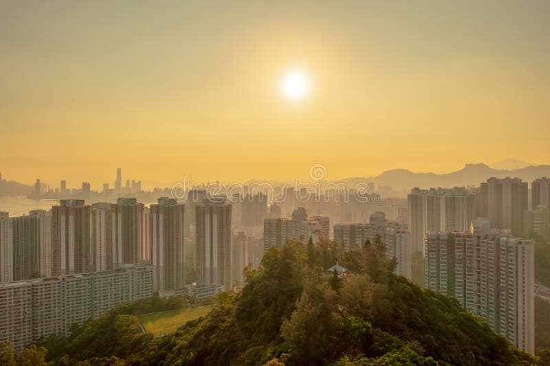 The Landscape of the Lam Tin Park, Hong Kong 6 May 2022 Stock Image