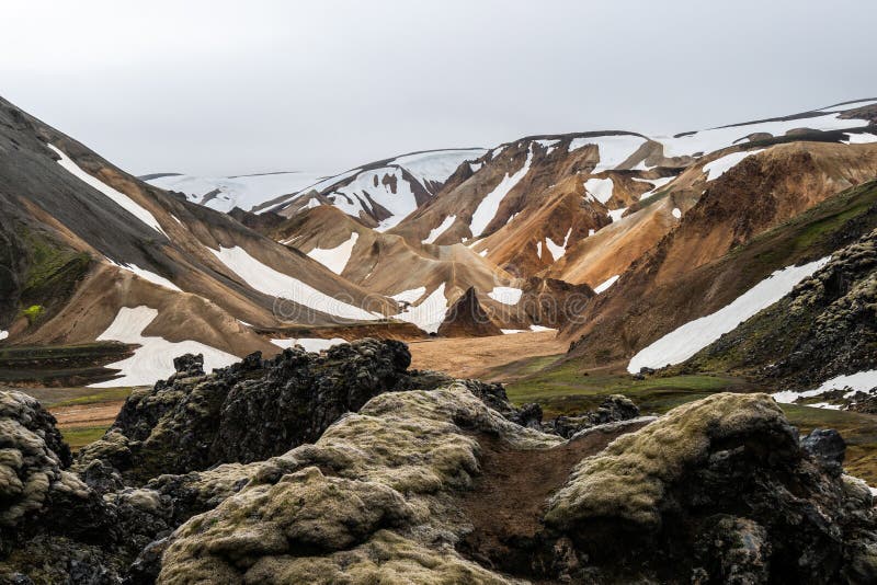 Landscape Of Landmannalaugar Iceland Highland Stock Photo Image Of