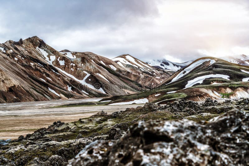 Landscape Of Landmannalaugar Iceland Highland Stock Image Image Of