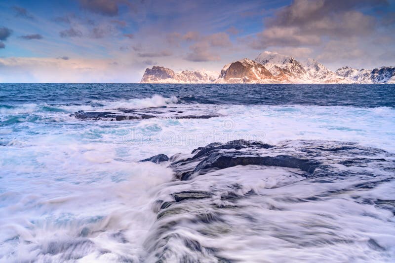 Landscape Of Lofoten Archipelago In Norway In Winter Time Myrland