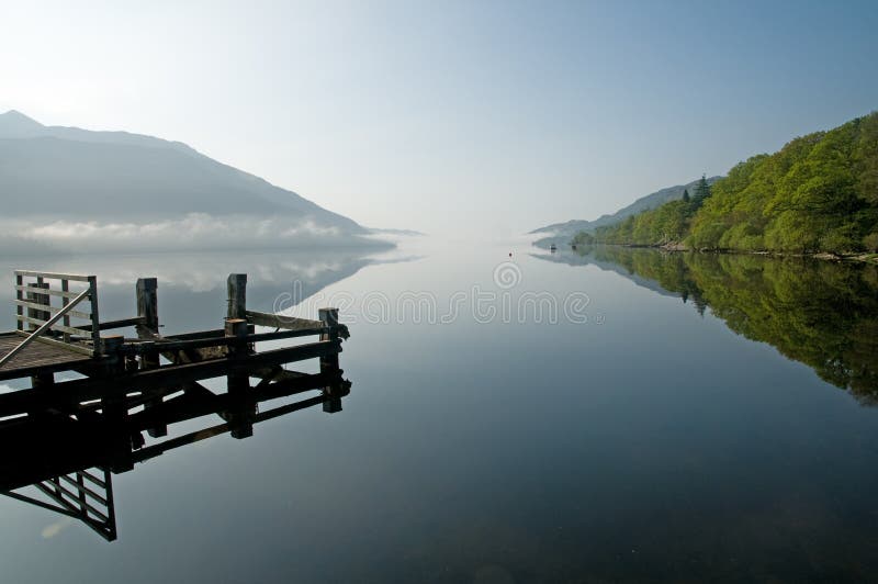 Landscape mist and loch