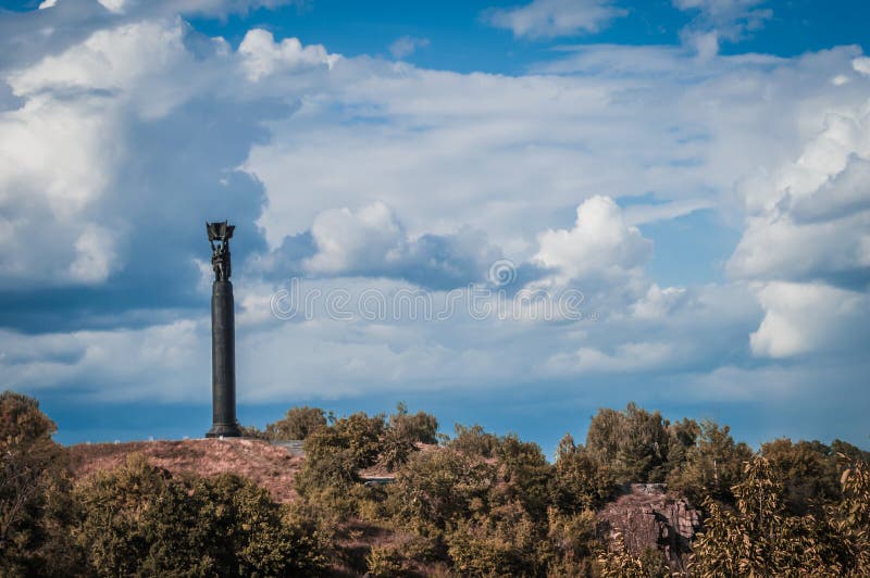 Landscape of Monument of fame in Zhytomyr