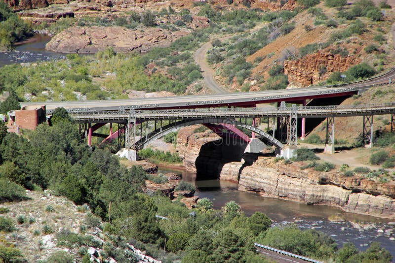 A view of Pinto Creek bridge off interstate route 60 in Arizona.