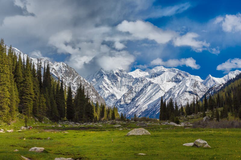 Landscape with mountains, Kyrgyzstan