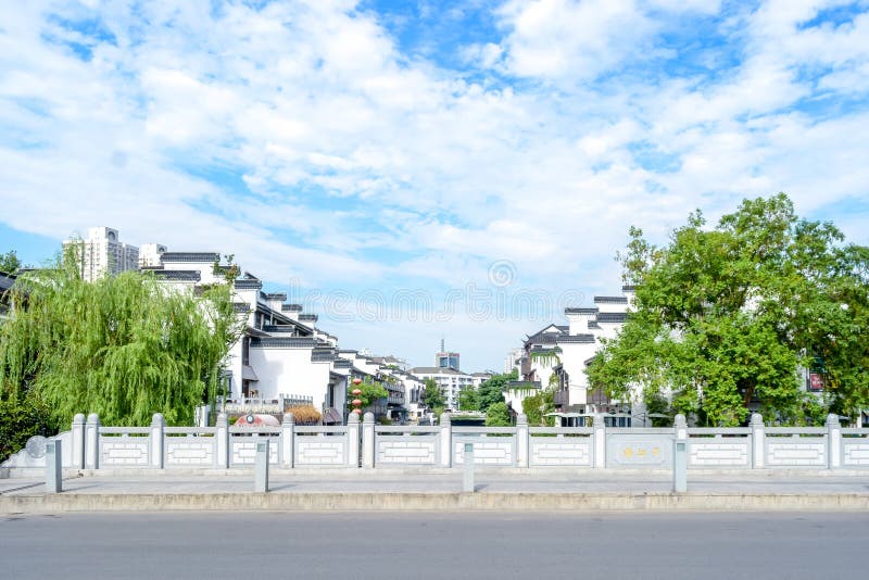 Landscape of Nanjing Confucius Temple stock photos