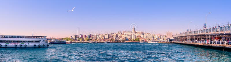 Landscape panoramic view of Galata Tower stock photos Landscape panoramic view of Galata Tower stock photos