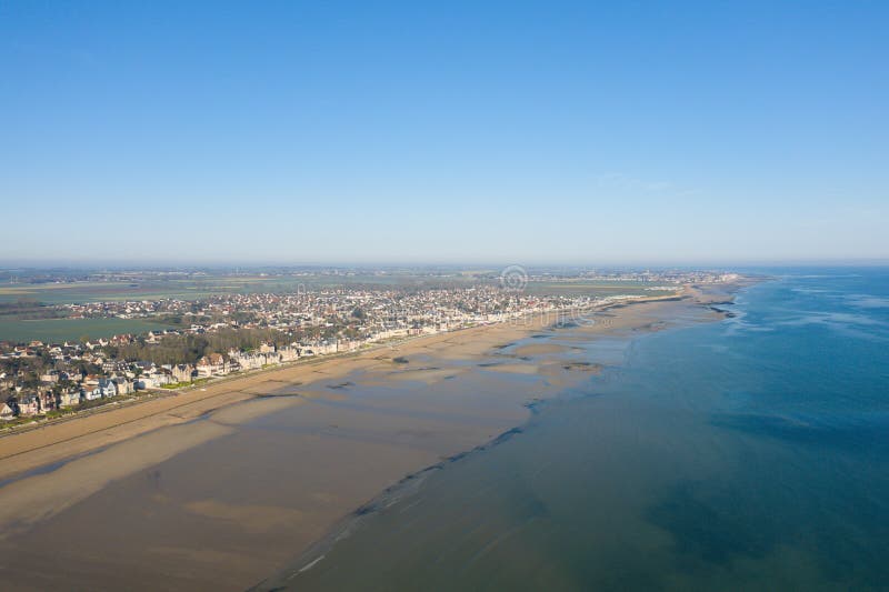 The Panoramic View of Sword Beach and the Channel Sea in Europe, France ...