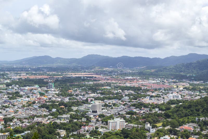 Landscape of phuket town stock photography