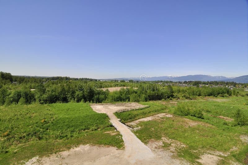 Landscape of Pitt Meadows City Stock Photo Image of tree, countryside