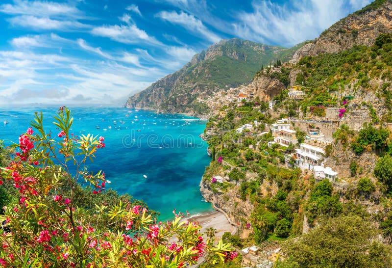 Landscape with Amalfi Coast Stock Image - Image of nature, costiera ...