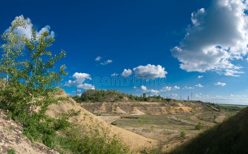 Landscape with rocks and sky