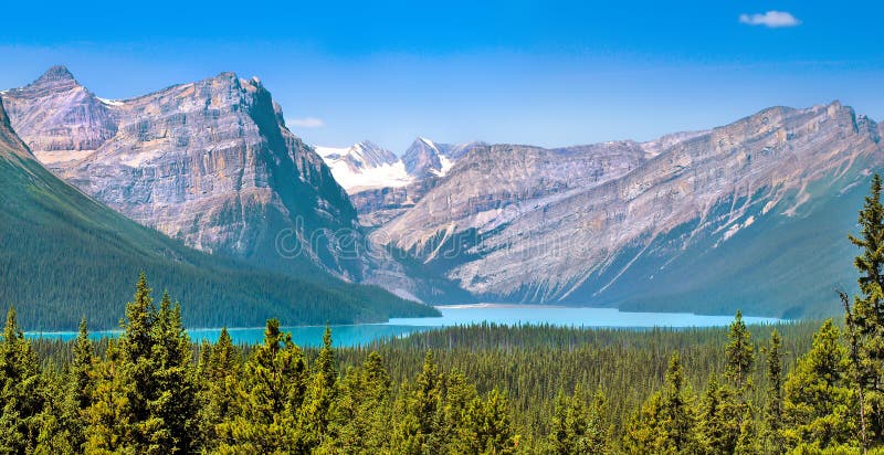 Landscape with Rocky Mountains in Alberta, Canada