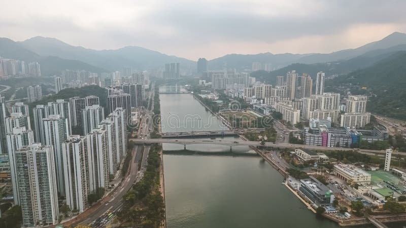 The Landscape Of Shing Mun River Shatin March 18 2023 Editorial Stock