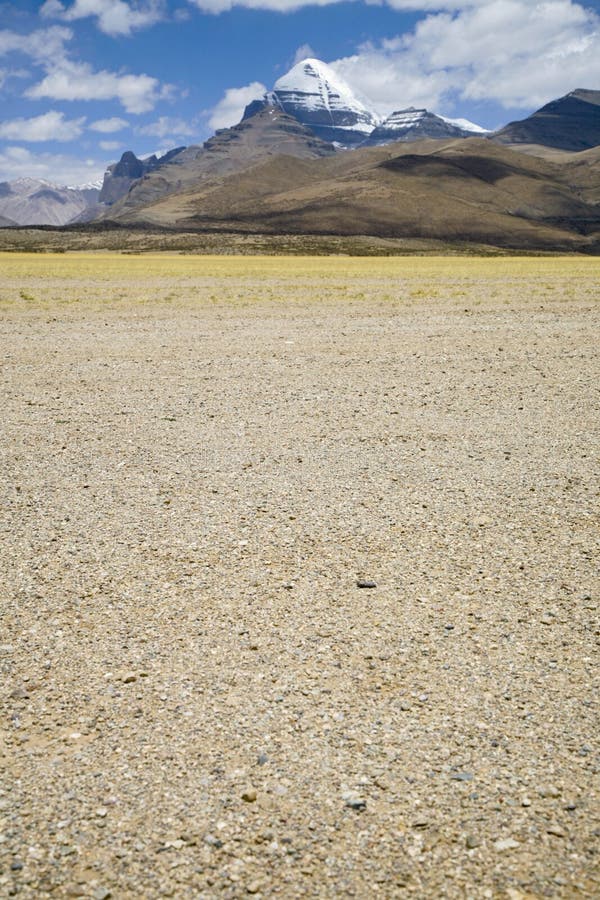 Landscape with snowy mountains