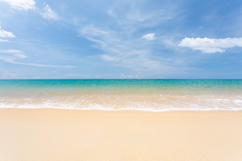 Landscape Summer Beach Background, with Sunny Sky Stock Image ...
