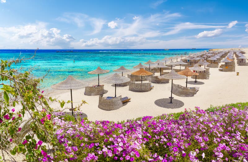 Landscape with three corners beach in Marsa Alam, Egypt