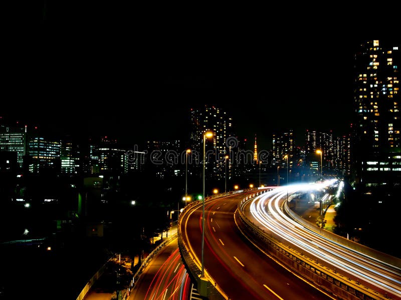 Landscape of Tokyo City at Night Stock Image - Image of nighttime, asia