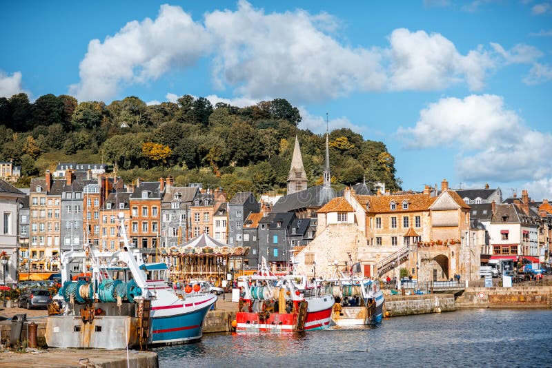 Landscape View of Honfleur, France Stock Photo - Image of european ...