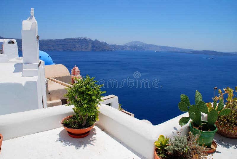 Landscape view in Santorini