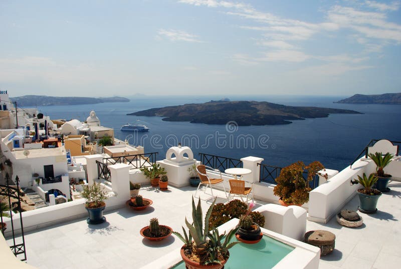 Landscape view in Santorini