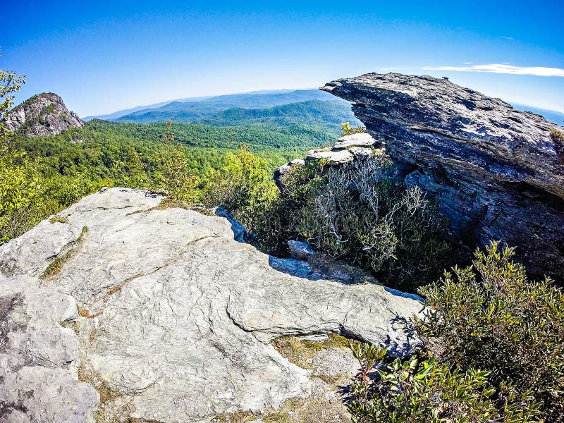 Landscape Views on Top of Table Rock Mountain Nc Stock Photo Image of copy, national 83396436