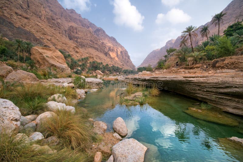 Landscape of Wadi Tiwi , Oman Stock Image - Image of nature, sunny
