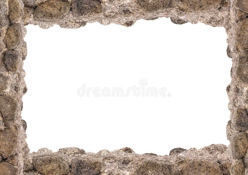 Landscape White Frame with Rock Borders Stock Photo Image of backdrop