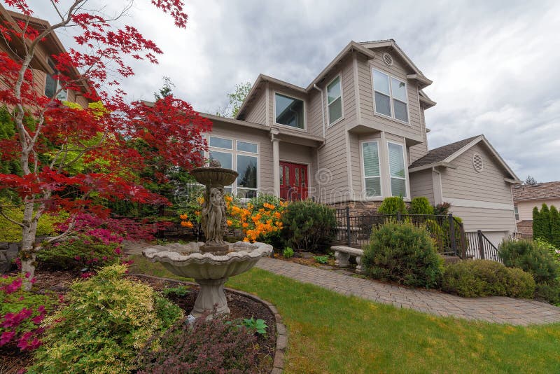 Landscaped Frontyard of Single Family Home