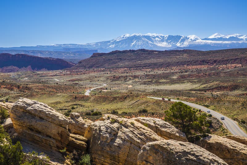 Landscapes of Arches National Park in Spring Stock Photo Image of