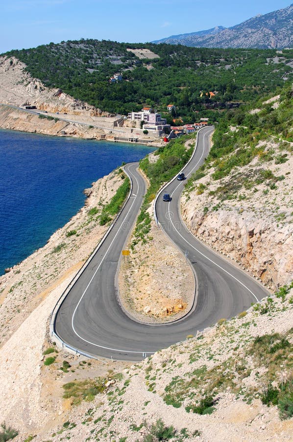 Landscapes in Croatia. Mountain Road. Stock Photo Image of adriatic