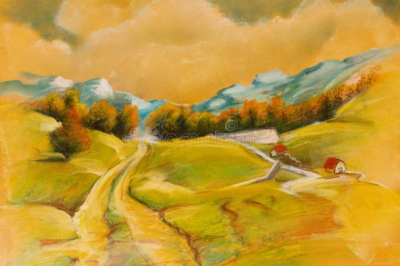 Landscapes on oil canvas