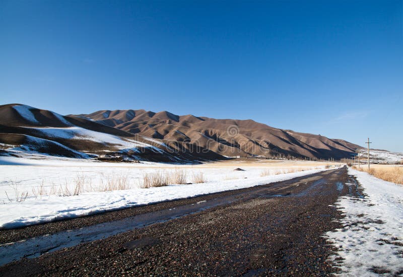 Landschaft der Berge, Straßen lizenzfreie stockfotografie