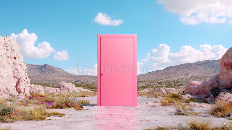 Landschaft der rosa Tore lizenzfreie abbildung
