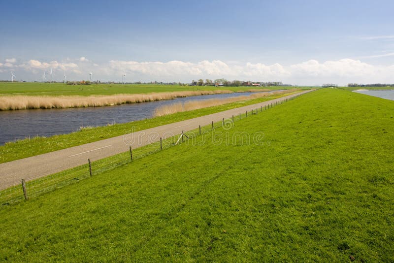 Landschaft, Friesland, die Niederlande lizenzfreie stockbilder Landschaft, Friesland, die Niederlande lizenzfreie stockbilder