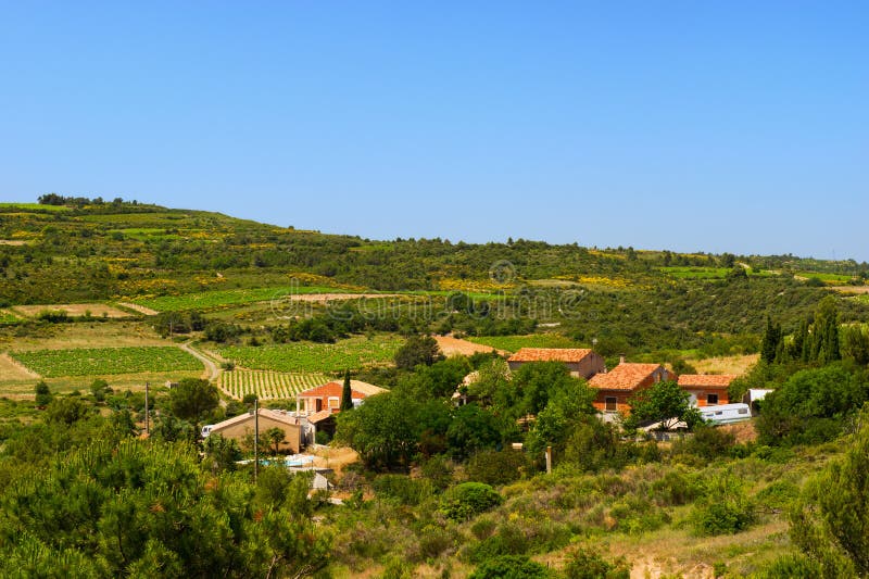 Landschaft Languedoc lizenzfreies stockbild Landschaft Languedoc lizenzfreies stockbild
