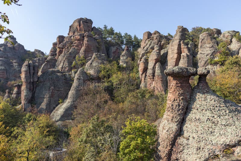 Landschaft Rock Formation Belogradchik Rocks, Bulgarien Stockfoto ...