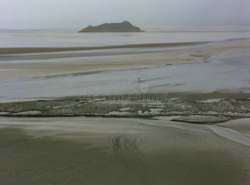 Landschaft um Mont Saint Michel Abbey in der Bass-Normandie lizenzfreies stockfoto Landschaft um Mont Saint Michel Abbey in der Bass-Normandie lizenzfreies stockfoto