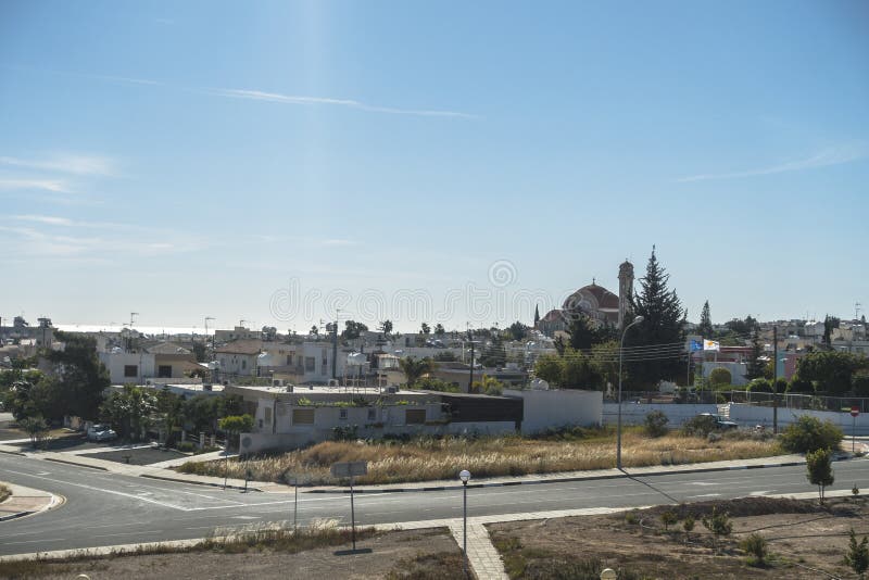 Landschaft von Famagusta-Stadt Geisterstadt stockbild Landschaft von Famagusta-Stadt Geisterstadt stockbild