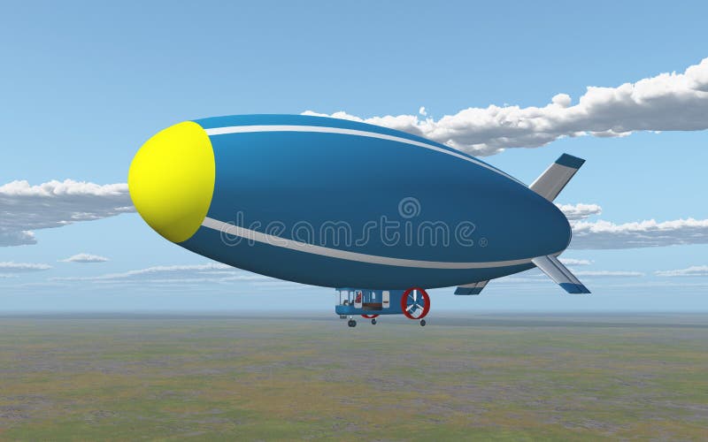 Landschaftsluftschiff stock abbildung
